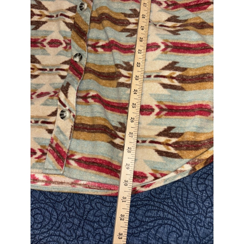 Maurices XL Mixed Pattern Fleece Aztec Shirt Jacket Shacket Cozy Southwestern - Picture 10 of 10